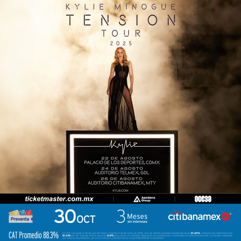 Kylie Minogue CDMX agosto 2025