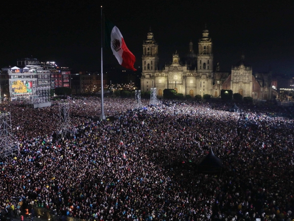 Grito de Independencia CDMX Zócalo