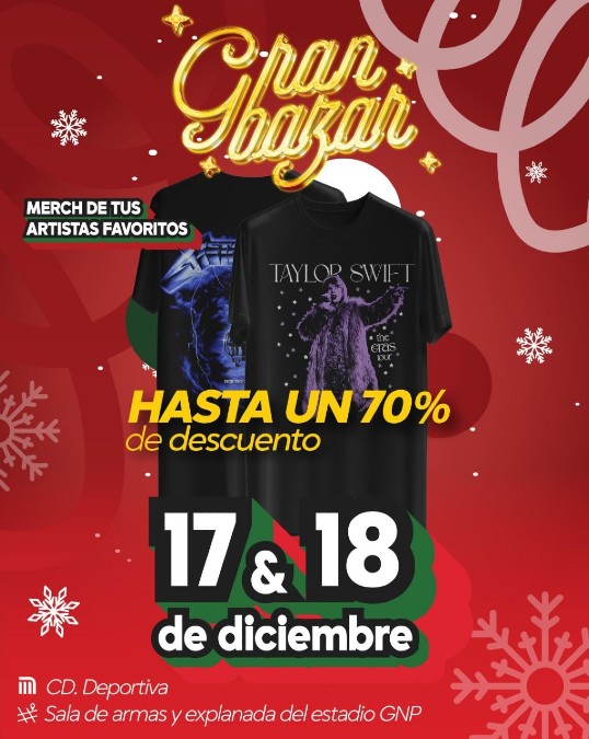 Gran bazar merch de tus artistas favoritos 2025 Explanada GNP